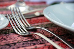 Forks and plate