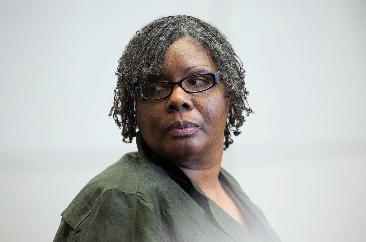 Jerice Hunter, looks on during opening arguments of her trail, Wednesday, March 25, 2015, in Phoenix. Hunter is accused of keeping her daughter Jhessye Shockley in a bedroom closet at the family's apartment in Glendale, depriving her of food and water, and beating her. Authorities believe the child is no longer alive. Her remains were never found. (AP Photo/The Arizona Republic, Michael Schennum) MARICOPA COUNTY OUT; MAGS OUT; NO SALES