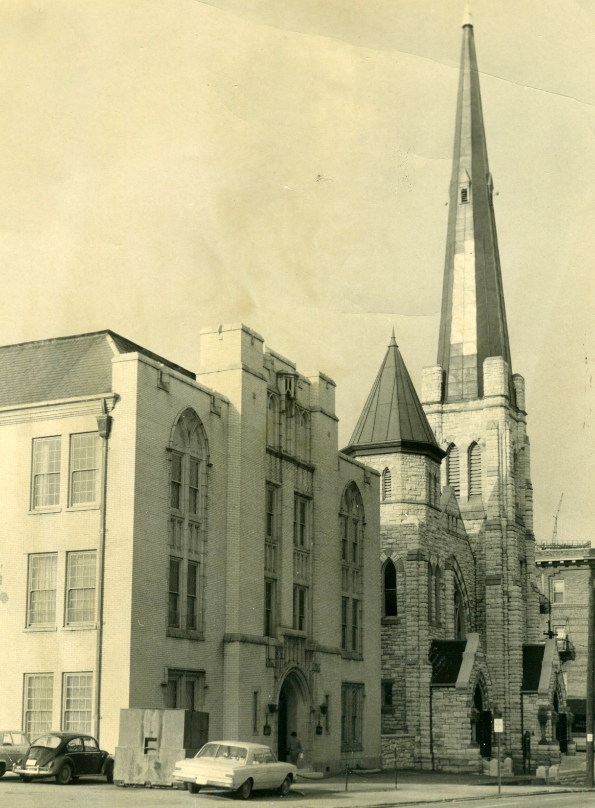 The former First Methodist Church is seen in this historic photo.