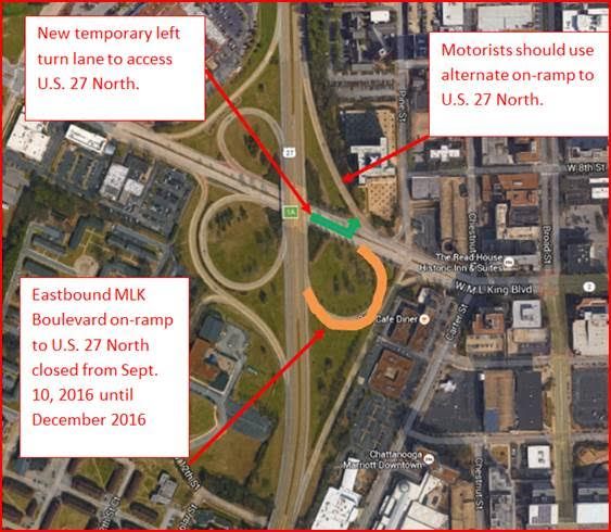 M.L.K ramp to close for three months.