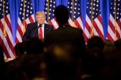 President-elect Donald Trump takes questions from reporters at Trump Tower on Fifth Avenue in New York on Jan. 11.