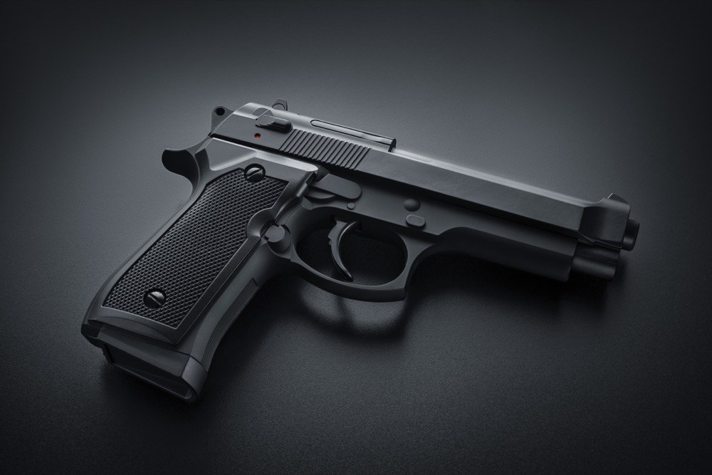 gun tile handgun tile automatic weapon / Getty Images