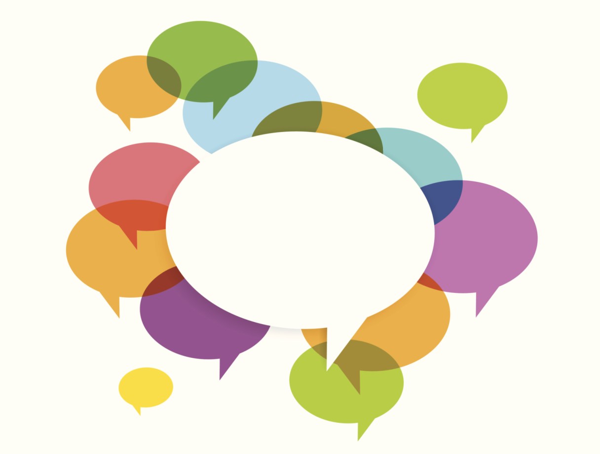 Colorful Speech Bubble Copyspace