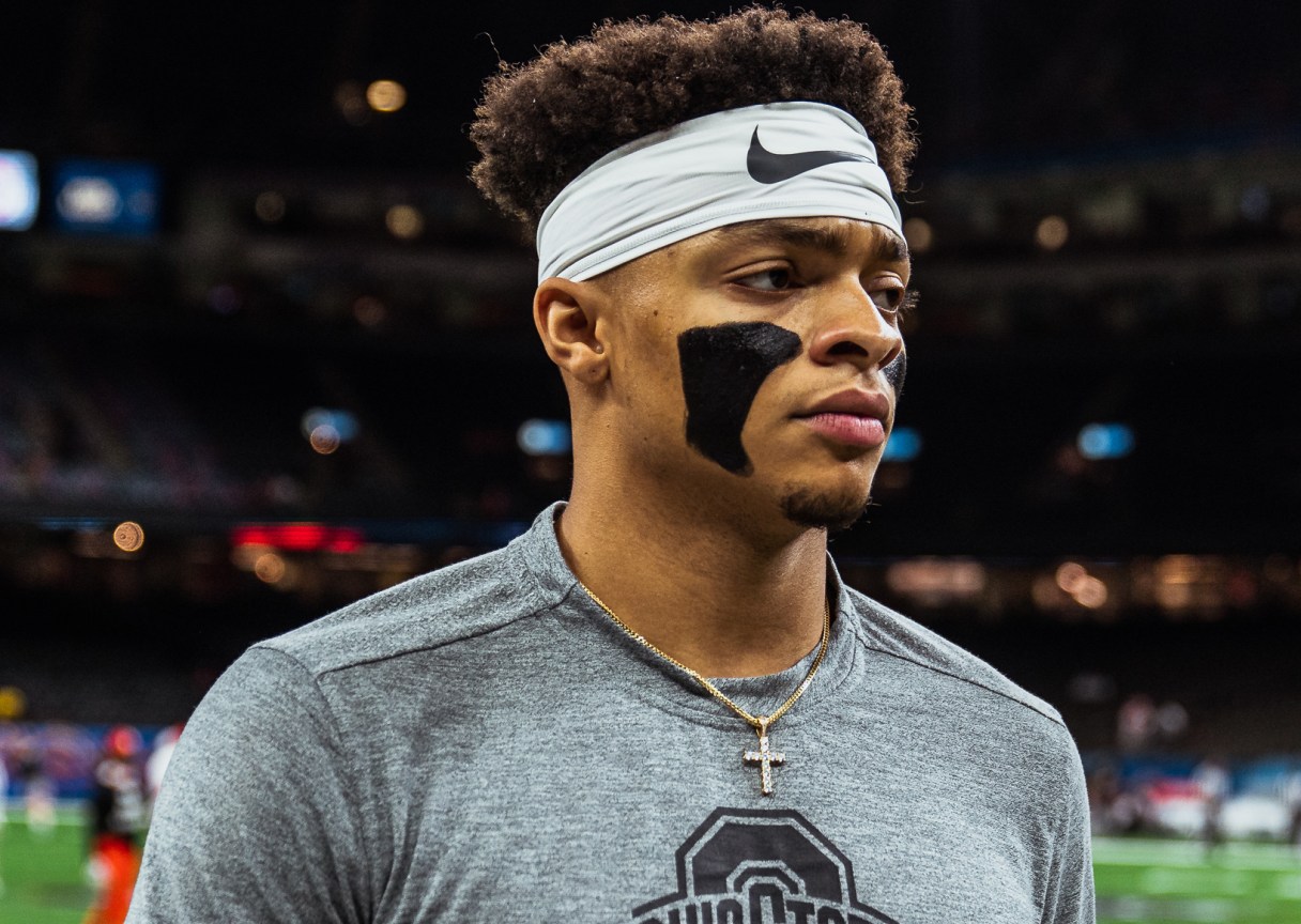 Ohio State Athletics photo / Ohio State junior quarterback Justin Fields walks around the Mercedes-Benz Superdome on New Year's Day before the national semifinal Sugar Bowl against Clemson, a game in which he threw six touchdown passes.