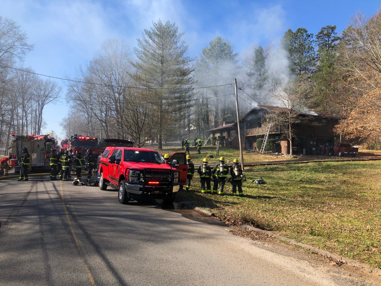 Photo contributed by Walker County / Crews respond to a morning fire that claimed two lives in Walker County on Monday, March 8, 2021.