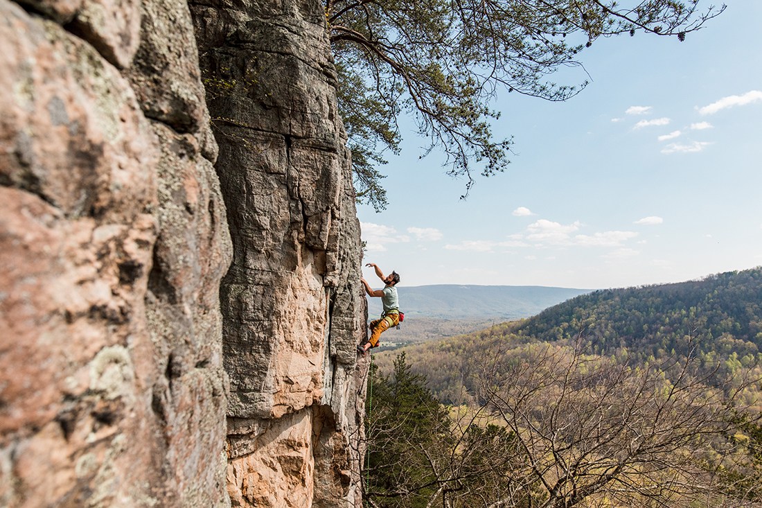 Contributed photo by Caleb Timmerman / Climber Isaac Talbot is seen at Woodcock Cove. "I'm excited for there to be another great public climbing area for climbers in our region and for people that come to visit this area for climbing," says SCC Executive Director Andrea Hassler. "One thing we all really saw in 2020 is the value of having access to the outdoors. But we also know that the places that we have see a lot of traffic and a lot of use. It's good to be able to spread that use out and give people more options."