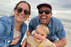 "Live Anywhere on Airbnb" winner Stephanie Hays, left, and her husband, Peter Woolcock and son, Hays, plan to visit several contries on their trip around the world. Contributed photo by Stephanie Hays.