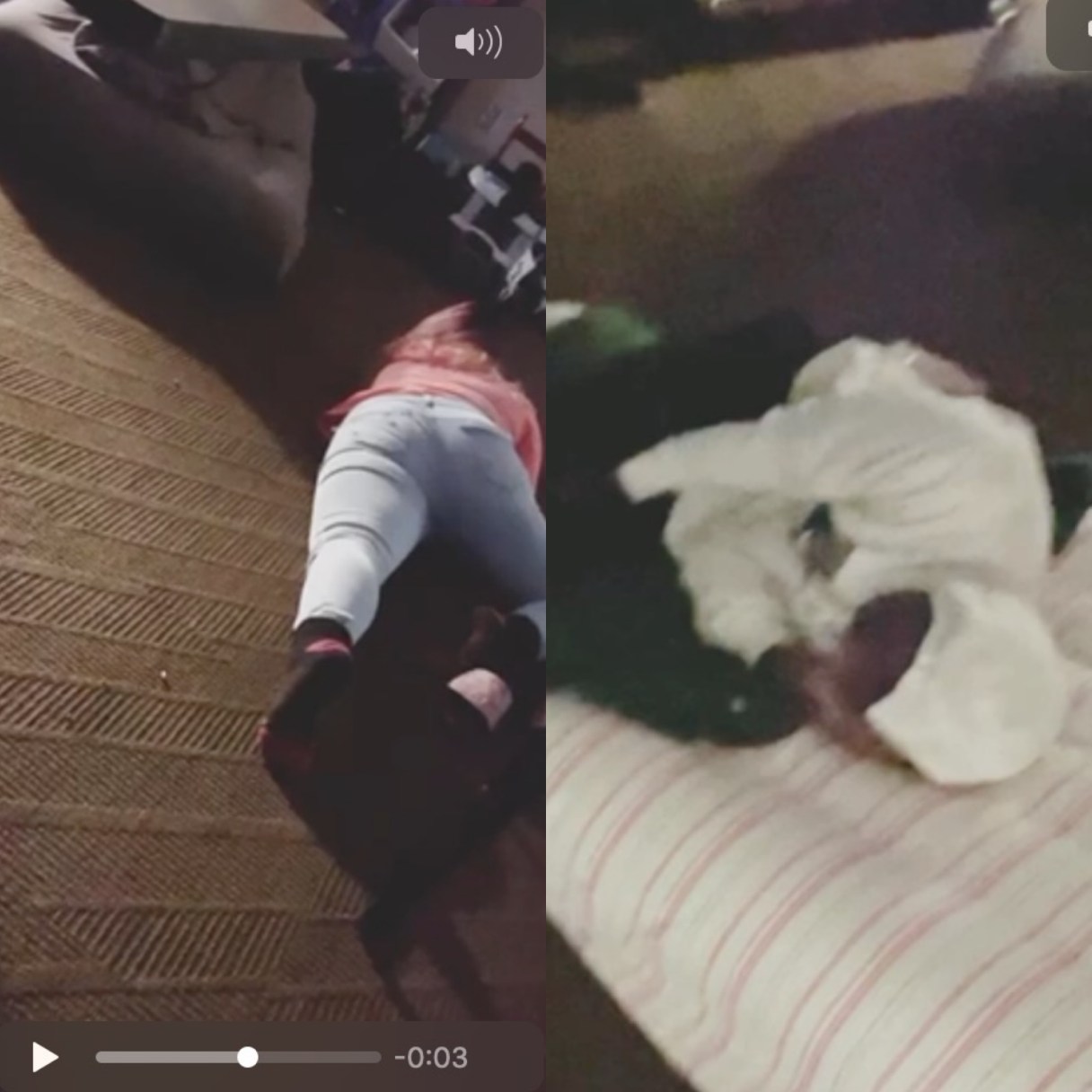 In grainy still photos cropped from video obtained by the Tennessee Lookout, children in state custody sleep on the floor of a state office building. One teen sleeps on the bare floor while another lies on an air mattress with no blanket. The children were in the custody of the Department of Children's Services (Submitted photo courtesy Tennessee Lookout)