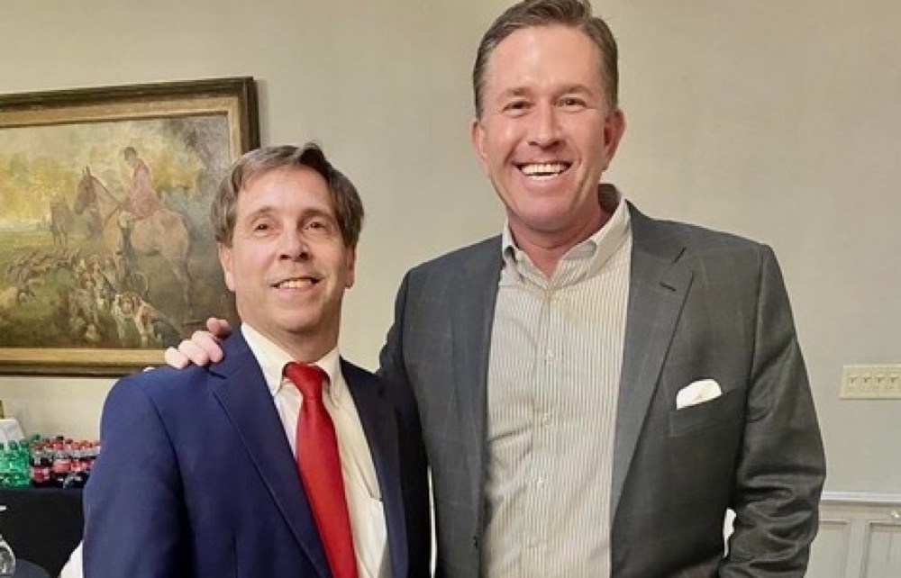 Contributed photo by Hullander campaign / Rep. Chuck Fleischmann, left, is seen with Matt Hullander