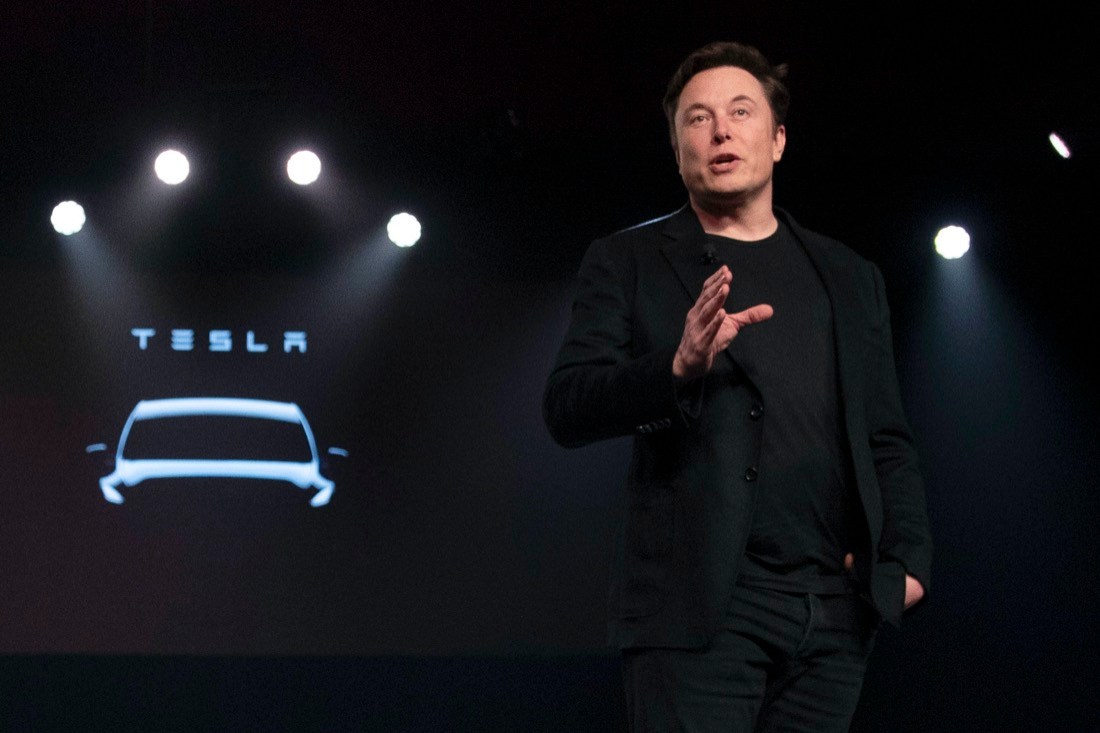 FILE - Tesla CEO Elon Musk speaks before unveiling the Model Y at the company's design studio on March 14, 2019, in Hawthorne, Calif. Musk is selling about 8 million Tesla shares worth nearly $7 billion as the billionaire looks to get his finances in order ahead of his court battle with Twitter. (AP Photo/Jae C. Hong, File)