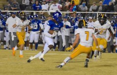 Staff photo by Patrick MacCoon / Red Bank sophomore Daune Morris makes a nice cut to break through the Hixson defense for a 40-yard touchdown in Friday's homecoming victory for the Lions.
