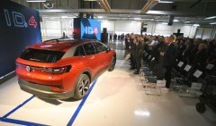 Staff file photo by Matt Hamilton / Visitors applaud during the launch celebration for the Volkswagen ID.4 electric SUV at the Chattanooga Volkswagen assembly plant on Friday, Oct. 14, 2022.