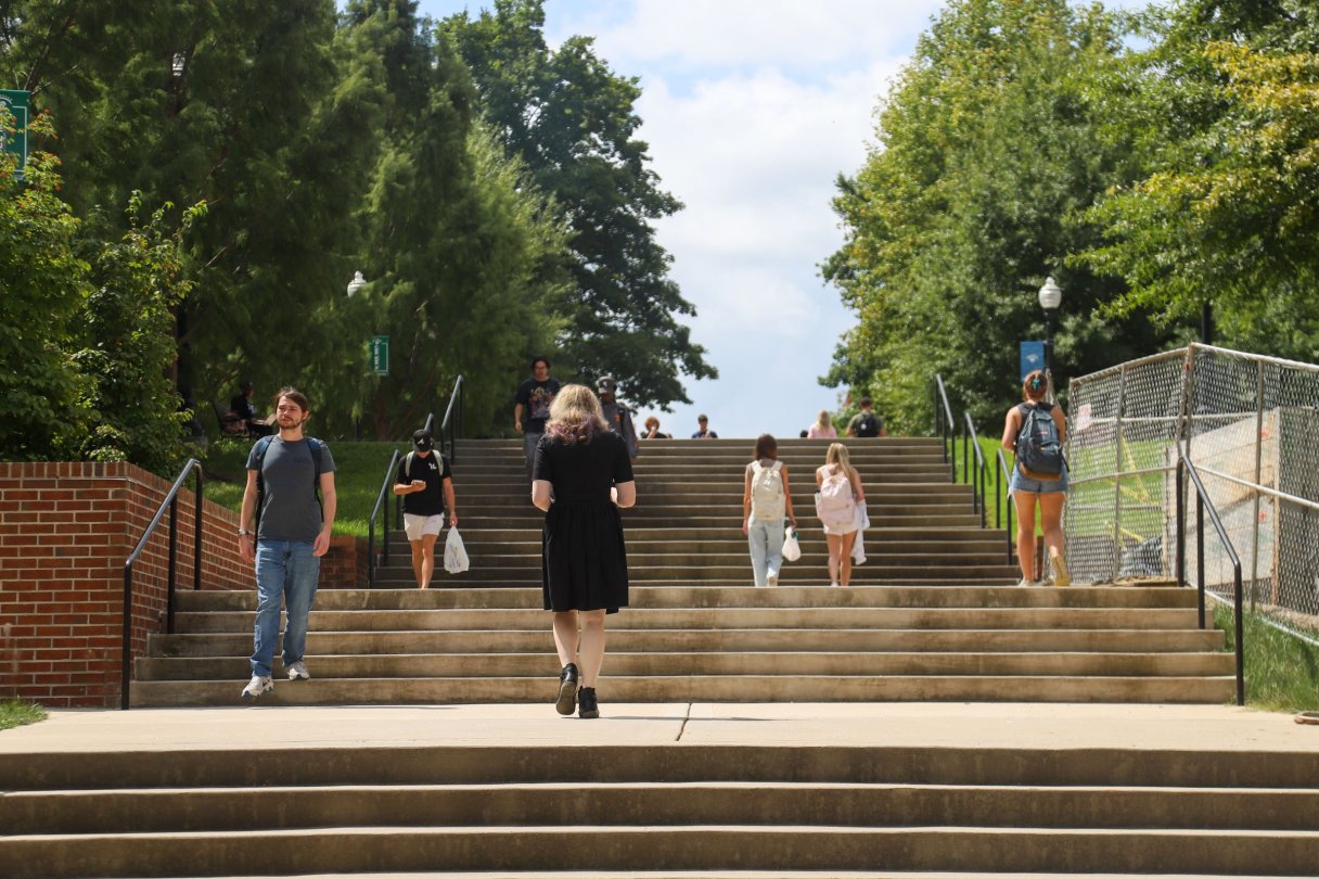 Staff photo by Olivia Ross / Students walk to class at UT Chattanooga on September 7, 2022.