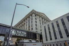 The Fulton County Courthouse in Atlanta on Aug. 15, 2023. The racketeering case against Young Thug has been marked by a plodding pace, an avalanche of pretrial defense motions, and pressure on lower-level defendants to plead guilty. (Amir Hamja/The New York Times)