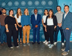 Photography courtesy Chattanooga FC / Chattanooga Football Club staff joined new CEO Alton Byrd for the July announcement of his hiring. From left are: Edgar Angel, Alex Patsell, Meredith McCook, Sam Click, Byrd, Danica Collins, Madyson Smith, Brady Hickerson and Derrall Stalvey