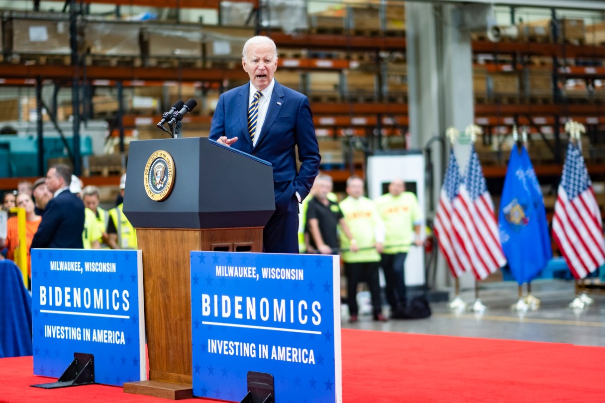 File photo/Pete Marovich/The New York Times / President Joe Biden delivers remarks on his economic plan at Ingeteam, Inc., in Milwaukee on Tuesday, Aug. 15, 2023.