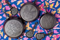 Contributed photo / Lodge Cast Iron announced its new line of Dolly Parton-themed cookware Thursday, with designs inspired by the country music superstar's Tennessee roots.
