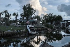 FILE — Damage to Horseshoe Beach, Fla., after Hurricane Idalia on Aug. 30, 2023. The United States experienced 28 disasters last year that each cost at least one billion dollars, the highest number on record and the latest measure of the growing toll of climate change. (Paul Ratje/The New York Times)