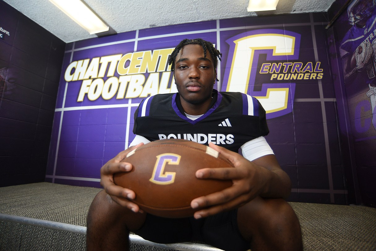 Staff photo by Matt Hamilton / Central's Ronye Watson, who plays multiple positions for the Purple Pounders, is No. 12 on this year's Times Free Press Dynamite Dozen list of the area's top senior prospects for college football.