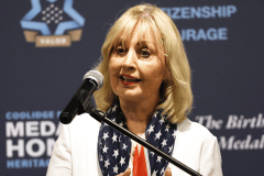 Staff Photo by Robin Rudd / Tennessee State Representative Patsy Hazlewood talks about the formation of the center. The Coolidge National Medal of Honor Heritage Center held a press conference to officially announce the 2025 gathering of all living Medal of Honor Recipients in Chattanooga. The 2025 Medal of Honor Celebration will feature a series of public and private events starting on Tuesday, September 30, 2025, and will conclude with the highly anticipated Patriot Award Gala on Saturday, October 4, at the Chattanooga Convention Center.