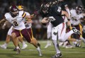 Staff photo by Matt Hamilton / Christian Heritage quarterback Carter Triplett (10) barrels downfield as Dade County's Jace Anderson defends during the GHSA Region 7-A Division opener for both teams on Friday night in Dalton, Ga.