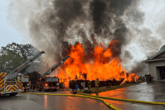 Chattanooga Fire Department / A fire burned down a Hixson home Thursday. Firefighters were unable to save the structure.