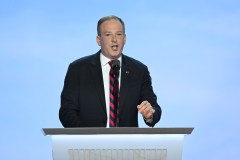 FILE — Lee Zeldin, a former New York representative, addresses the Republican National Convention in Milwaukee, July 17, 2024. While public health advocates worry that Donald Trump could unravel federal clean water efforts, Zeldin, his nominee to lead the EPA, has a record of voting in support of regulating PFAS. (Kenny Holston/The New York Times)