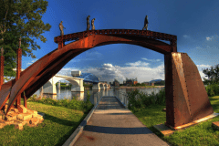 Ascending Path" by Aaron Hussey and Brad Bourgoyne (Renaissance Park) Photo courtesy of Public Art Chattanooga