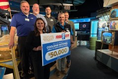 Contributed photo / At the check presentation, from left, are Brian Hemminger, Food City district manager; Jaci Kazy, Food City special events manager; Bill Abline and Jared Freeman, Food City store managers; Kenny Turpen, director of development for the Coolidge National Medal of Honor Heritage Center; and Vince Butler, Coolidge National Medal of Honor Heritage Center director of sustainability.
