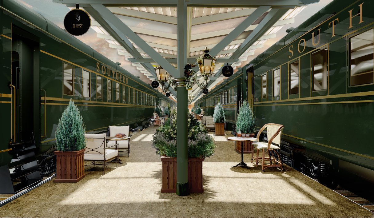 Contributed image / This rendering shows plans for the rail cars at the Hotel Chalet before it was remodeled. The Chattanooga hotel was among TripAdvisor's Best of the Best for 2025.
