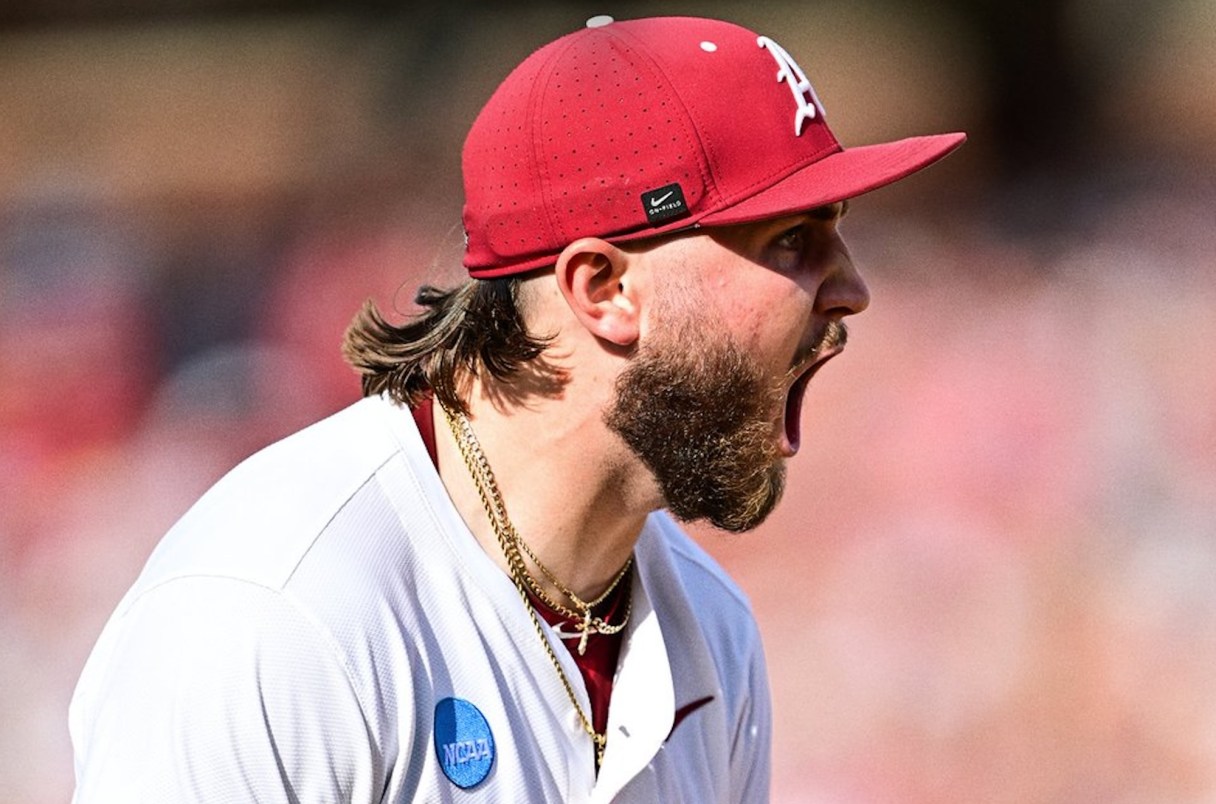 Arkansas Athletics photo / Arkansas starting pitcher Zach Root allowed only one hit in seven innings Saturday as the Razorbacks defeated Tennessee 4-3 in the Fayetteville Super Regional opener.