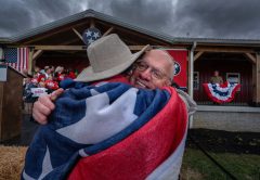 File Photo/John Partipilo/Tennessee Lookout / U.S. Rep. John Rose, R-Cookeville, hugs supporter Natisha Brooks at an event in March where he announced his campaign for Tennessee governor.