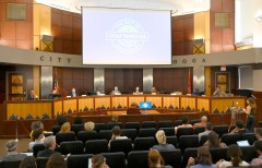 Staff Photo By Abby White / The Chattanooga City Council conducts business during its weekly meeting on July 8, 2025.