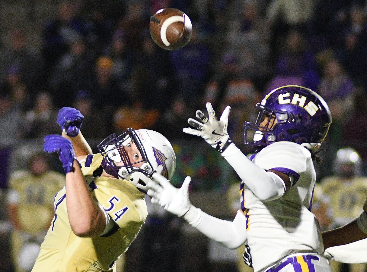 Staff file photo by Robin Rudd / Central junior Tevin Jackson, right, is a key player this season for the Purple Pounders, who reached the second round of the playoffs in 2024.