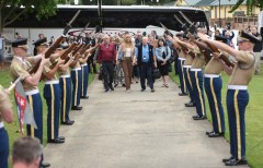 Staff photo by Matt Hamilton / On Sept. 30, 2025, Medal of Honor recipients and their family members arrive at the Southern Museum of Civil War and Locomotive History.
