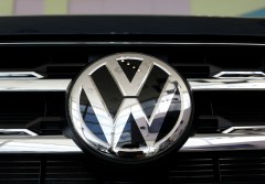 Staff photo / The Volkswagen logo is seen on an Atlas at Village Volkswagen on Thursday, May 18, 2017, in Chattanooga, Tenn.