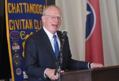 Staff Photo By Matt Hamilton / Republican gubernatorial candidate U.S. Rep. John Rose speaks on Jan. 16 at a meeting of the Chattanooga Civitan Club at the Chattanooga Masonic Center.