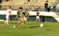Staff photo by Patrick MacCoon / Notre Dame senior Caleb Salenda scores on a penalty kick in the 64th minute in Tuesday's 1-1 draw with Dalton in a matchup of nationally-ranked teams at Notre Dame's Jim Eberle Field.