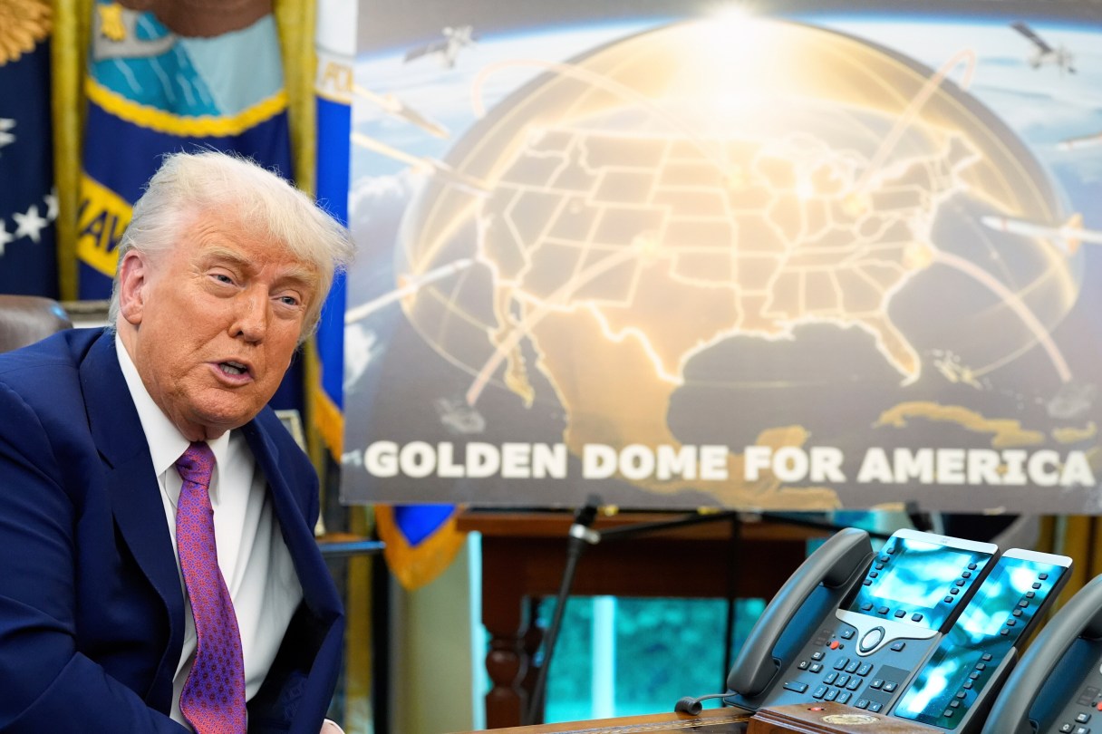 FILE - President Donald Trump speaks in the Oval Office of the White House on May 20, 2025, in Washington. (AP Photo/Alex Brandon, File)