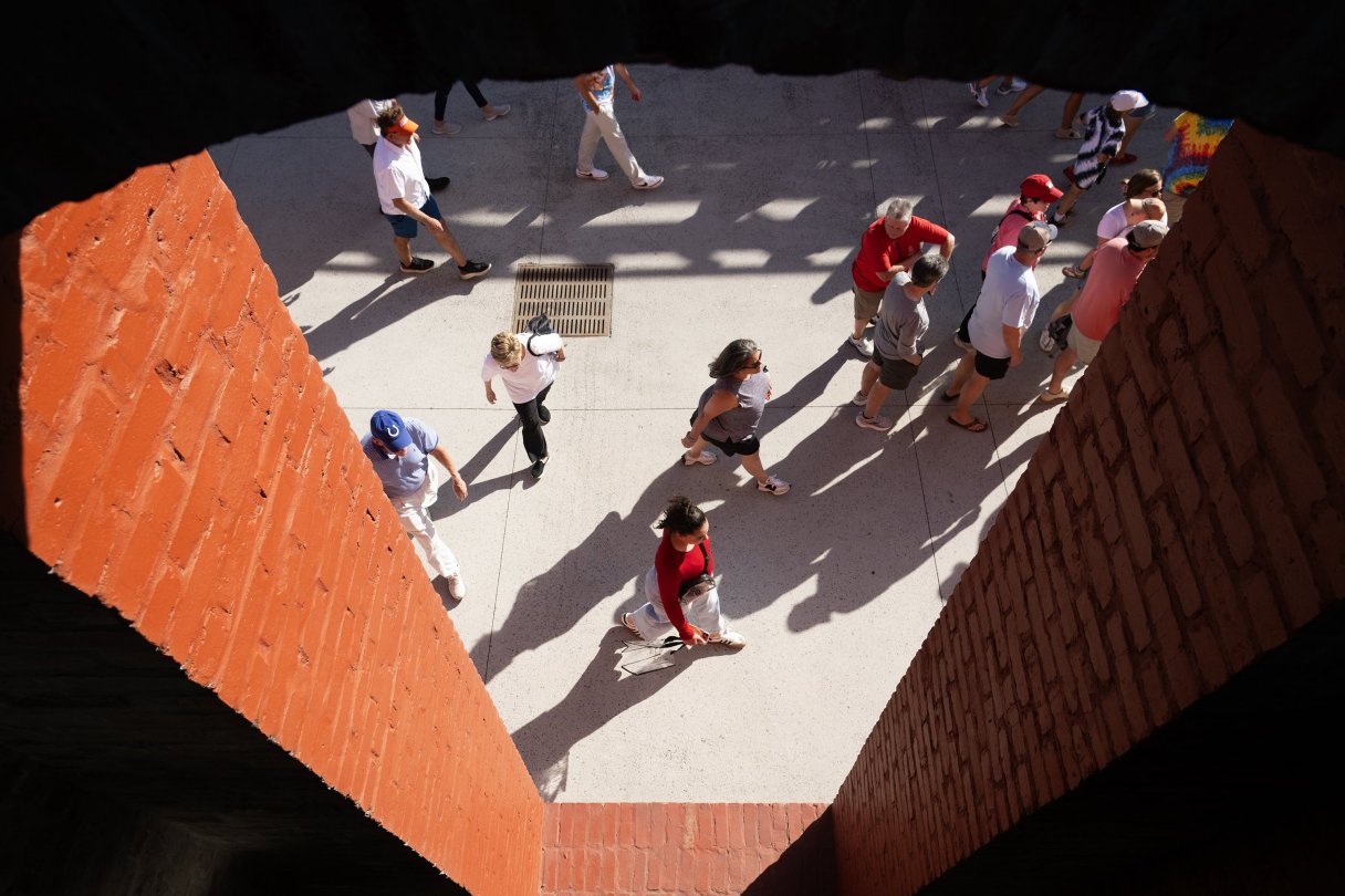 Staff Photo by Seth Carpenter / Fans walk through Erlanger Park during opening day for the Chattanooga Lookouts on Tuesday, April 14, 2026.