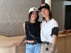 Contributed photo / Co-owners Julie Vann (left) and Jenna Sullivan designed the bar for the space and had a local company construct it. They started their lease at 163 River St. in November.