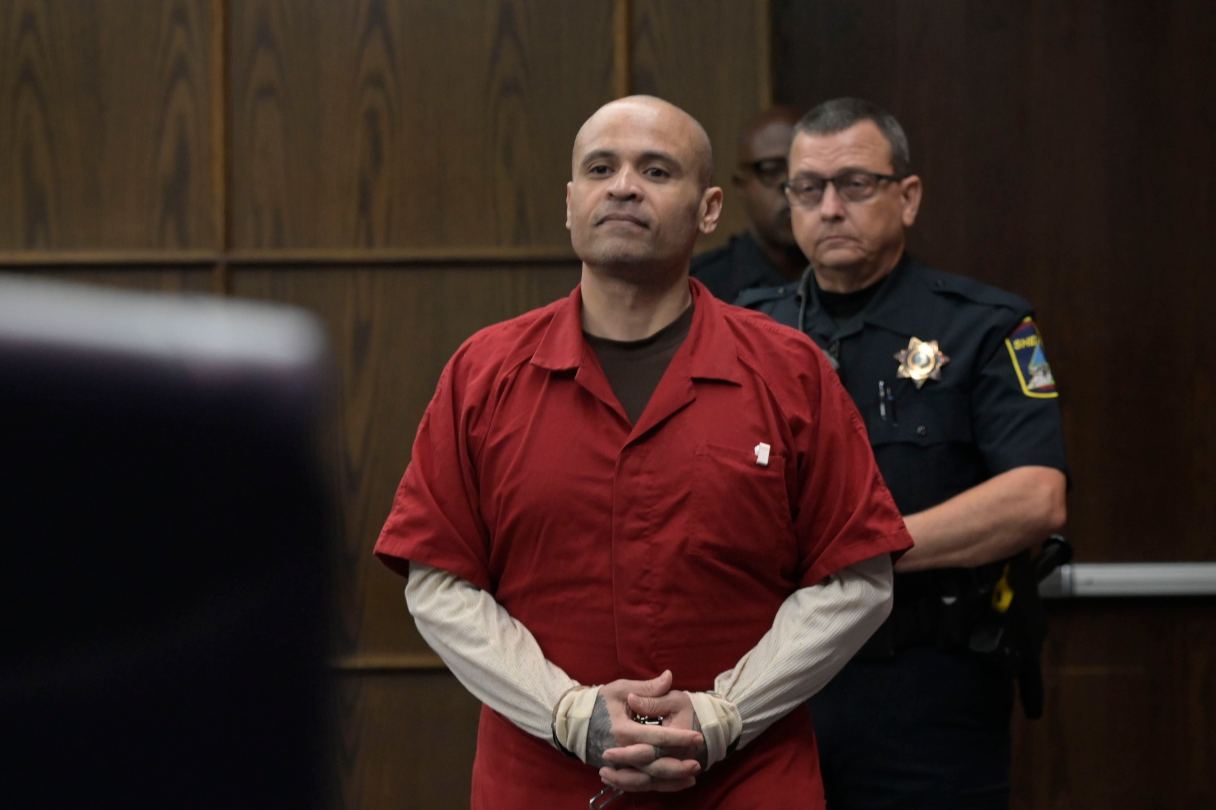 Staff photo by Mason Edwards / Randy Vega, 46, enters a Hamilton County courtroom for his sentencing hearing Monday, Aug. 10, 2026.