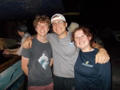 Contributed photo / AJ Van Slyke. center, poses with Tom Laufenberg, left, and Faith Johnson.