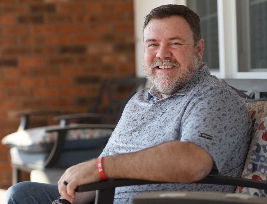 Staff photo by Matt Hamilton / The Rev. Brandon Johns sits outside at Soddy Daisy First Baptist Church on Sept. 17, 2026.