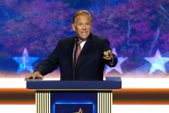AP File Photo/Tony Gutierrez / Republican Senate candidate Mike Rogers speaks at the Republican convention Sept. 10, 2026, in Dallas.