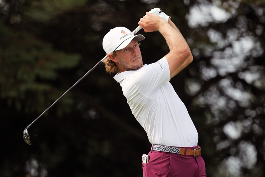 Austin Smotherman will try to add a second PGA Tour victory after breaking through earlier this month when he competes in a two-man, sudden-death playoff Monday at the Bermuda Championship. (AP Photo/Bailey Hillesheim)
