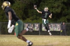 Staff Photo by Seth Carpenter / Notre Dame’s Andrey Greene passes during Friday night's TSSAA Division II-AA East Region game against visiting Silverdale Baptist Academy.