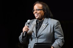 Staff file photo / Rachel Williams-Smith, dean of the school of journalism at Southern Adventist University, speaks at a 2022 event at the Collegedale campus.