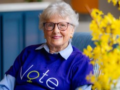 Frances Edwards is a voting advocate who, at 96 years old, wastes no time getting to the polls. (Martin B. Cherry / Nashville Banner)